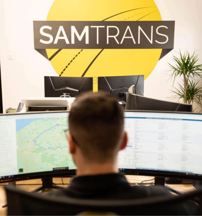 Snel transport wordt ingepland in de systemen van SamTrans
