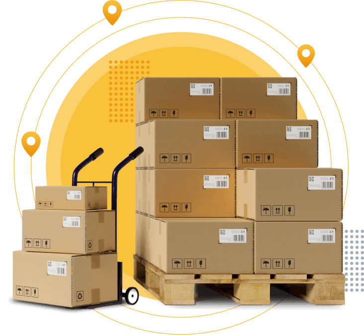 Pallets als illustratie voor transport